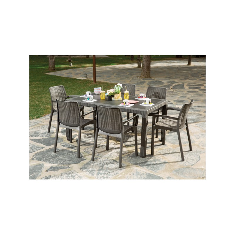 MESA JARDIN RATTAN ELEGANTE