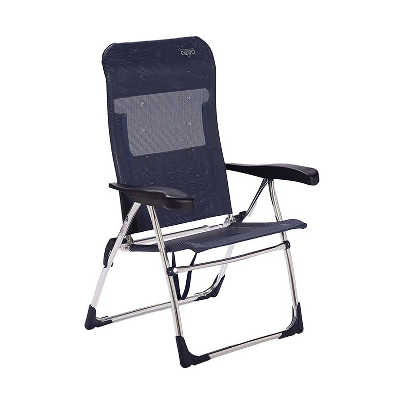 SILLA PLAYA 7P MULTIFIBRA ALUMINIO AZUL OSCURO