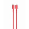 CABLE CONEXION USB TIPO C-USB TIPO C ROJO