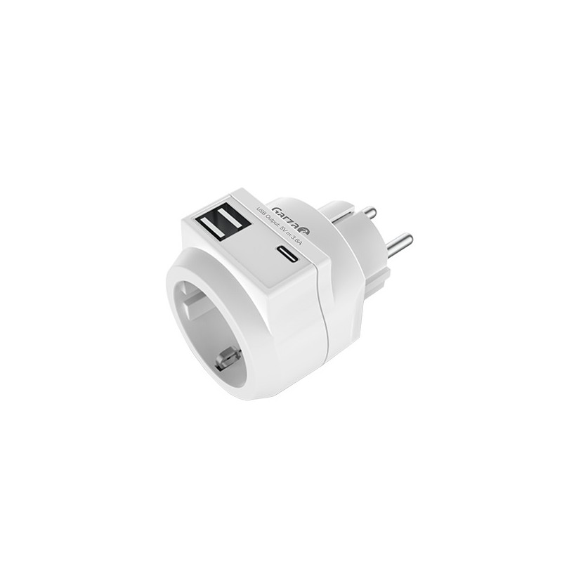 CARGADOR ADAPTADOR 2 USB + 1 USB C