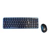 TECLADO + RATON INALAMBRICO AZUL/NEGRO