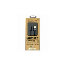 CABLE CARGADOR MICRO USB-USB INDICADOR LED CARGA