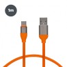 CABLE DATOS USB A USB TIPO C 2A NARANJA