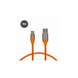 CABLE DATOS USB A USB TIPO C 2A NARANJA