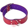 COLLAR PERRO CUERO GRANATE/PUR